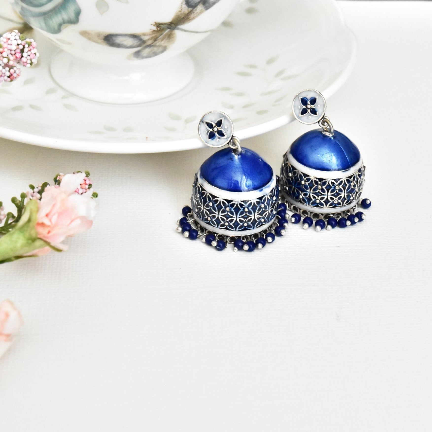 Aztec Meenakari Earrings - The Pashm