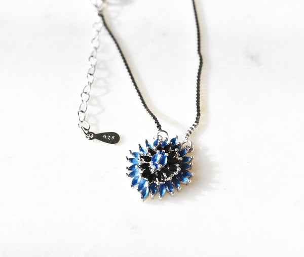 Aamiya 925 Silver Necklace Set - Blue