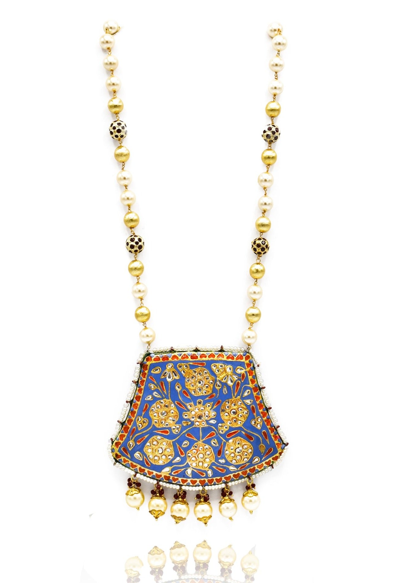 Gayatri Reversible Necklace Set - The Pashm