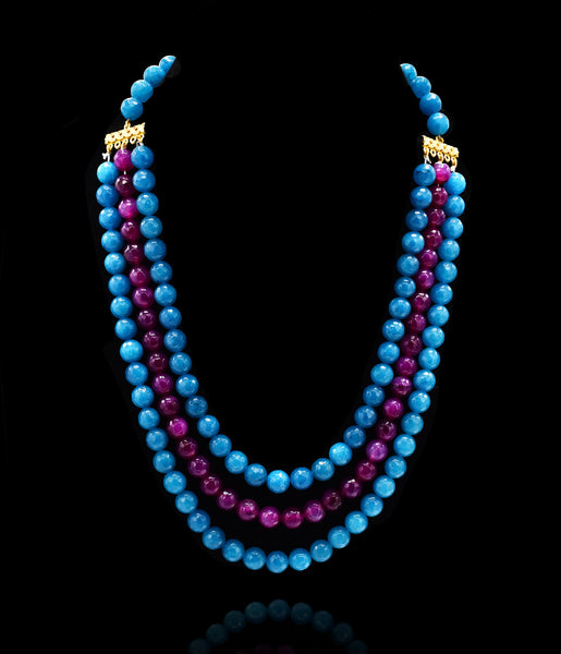 SophiaBlue Pink Stone Beads String - The Pashm