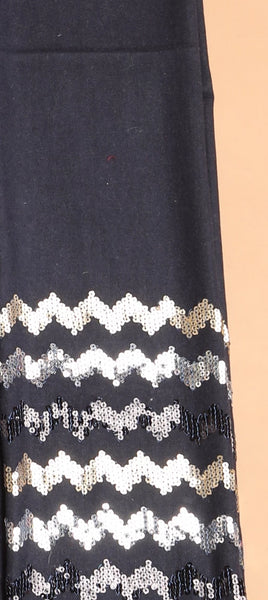 Chevron Sequin Wool Pashmina Shawl - The Pashm