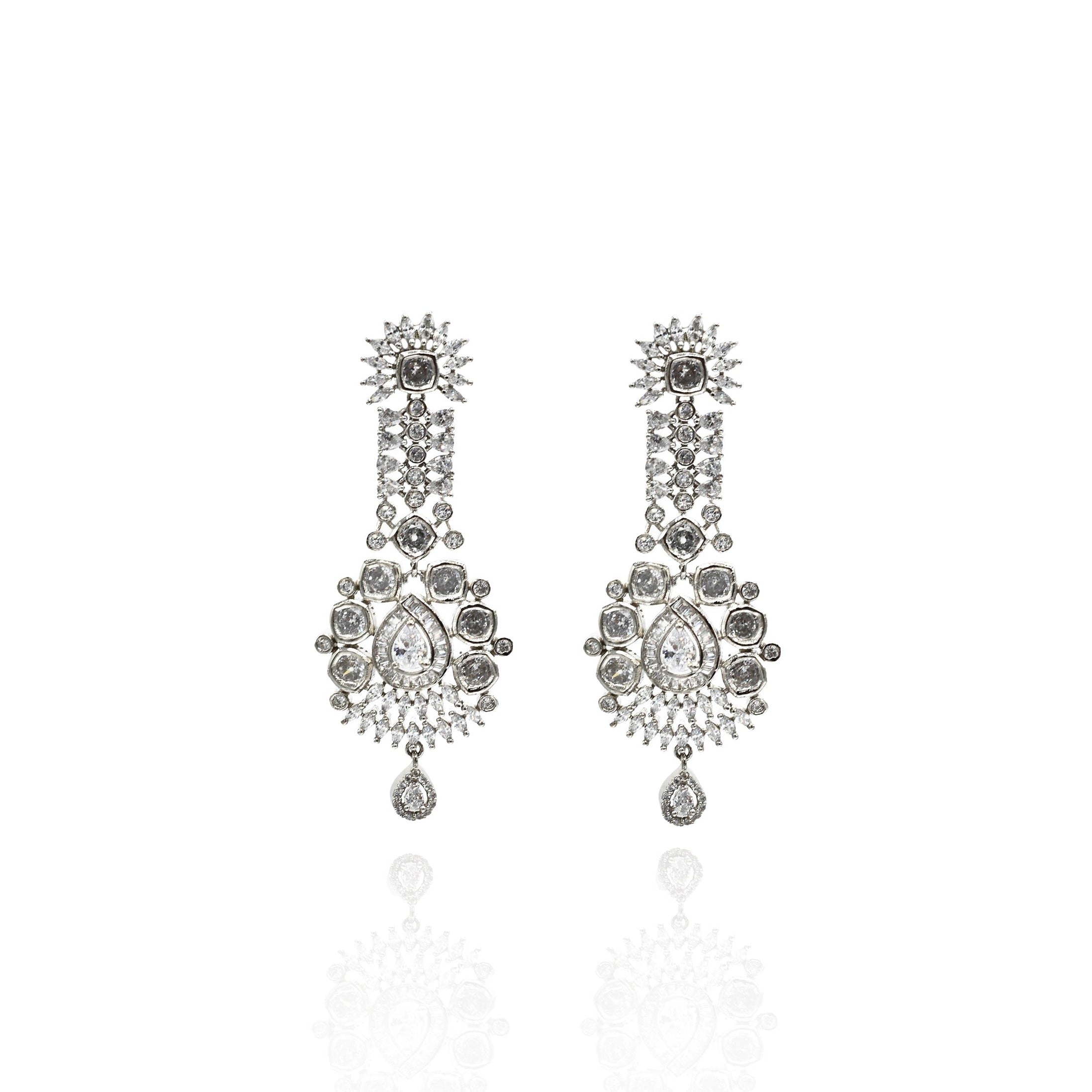 Meena Crystal Earrings - The Pashm