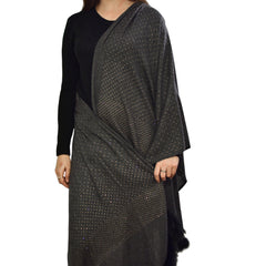 Dot Rhinestone Faux Fur Pashmina Stole