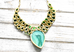 Green Malachite Chrome Diopside Necklace - The Pashm