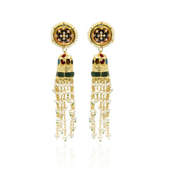 Mithya Multicolor Studded Tassel Earrings - The Pashm