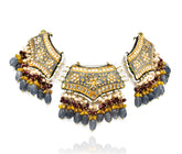 Surayiya Meenakari Necklace Tikka Set - The Pashm