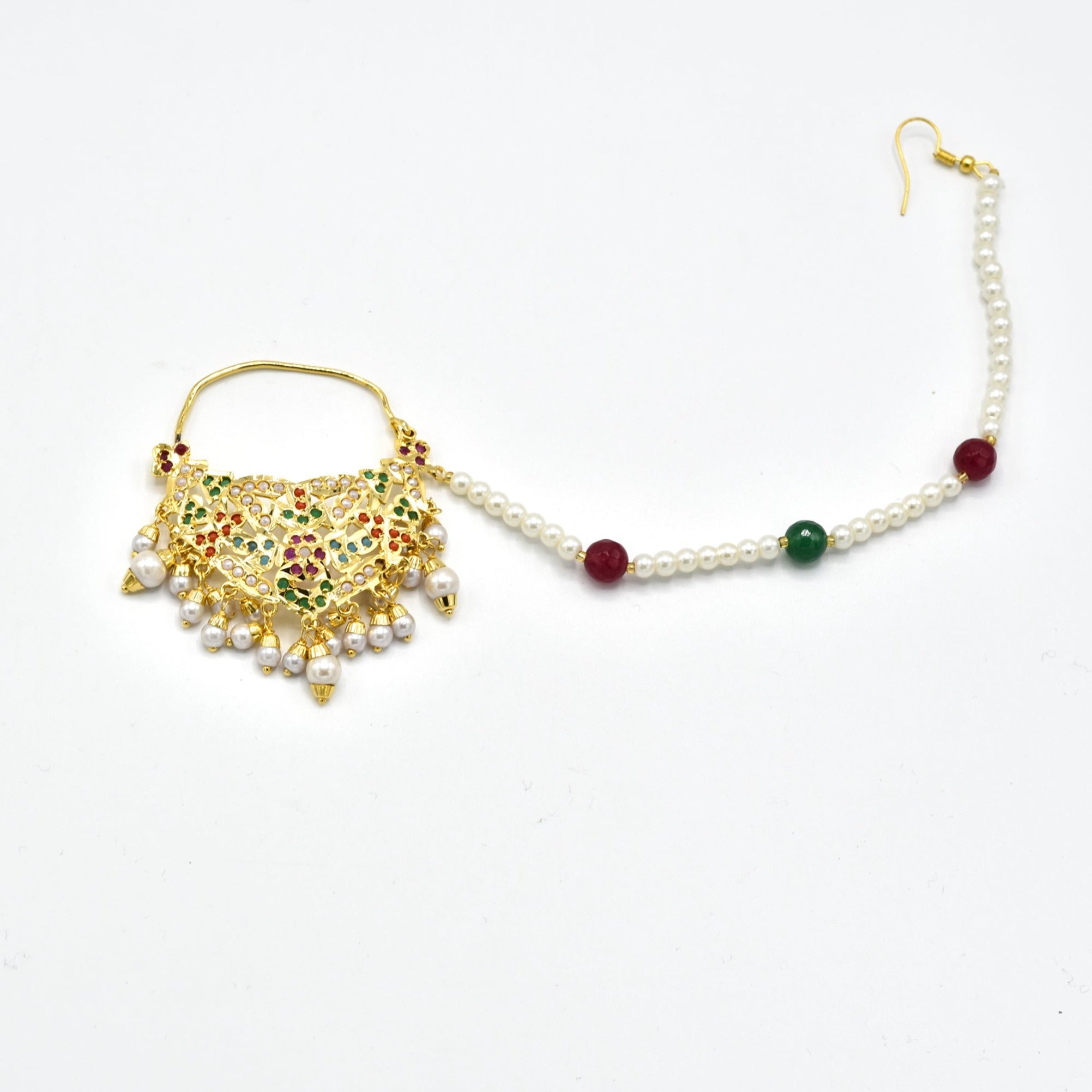 Jeet Jadau Nath Nose Ring - The Pashm
