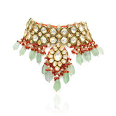 Parinitha Fluorite Drops Kundan Haar Set - The Pashm