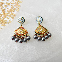 Reema Lac Earrings Red - The Pashm