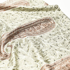 Large Paisley Embroidery Pashmina Wrap