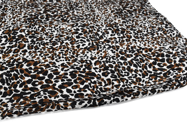 100% Silk Ivory Leopard Print Scarf - The Pashm