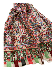 Lime Green Paisley Kani Pashmina Shawl - The Pashm