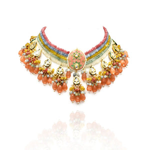 Tushita Multicolor Necklace Set - The Pashm