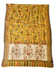 Modal Kani Weave Shawl Mustard - The Pashm
