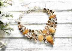 Orange Calcite Citrine Mixed Stones Necklace - The Pashm