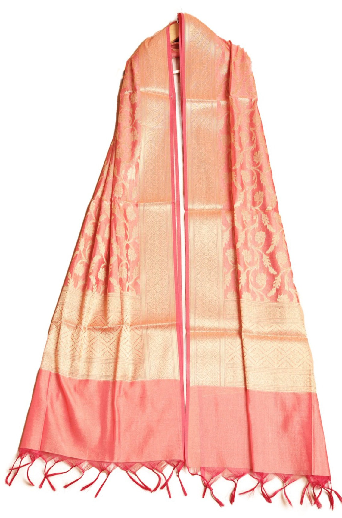 Damask Pattern Banarasi Silk Dupatta - The Pashm