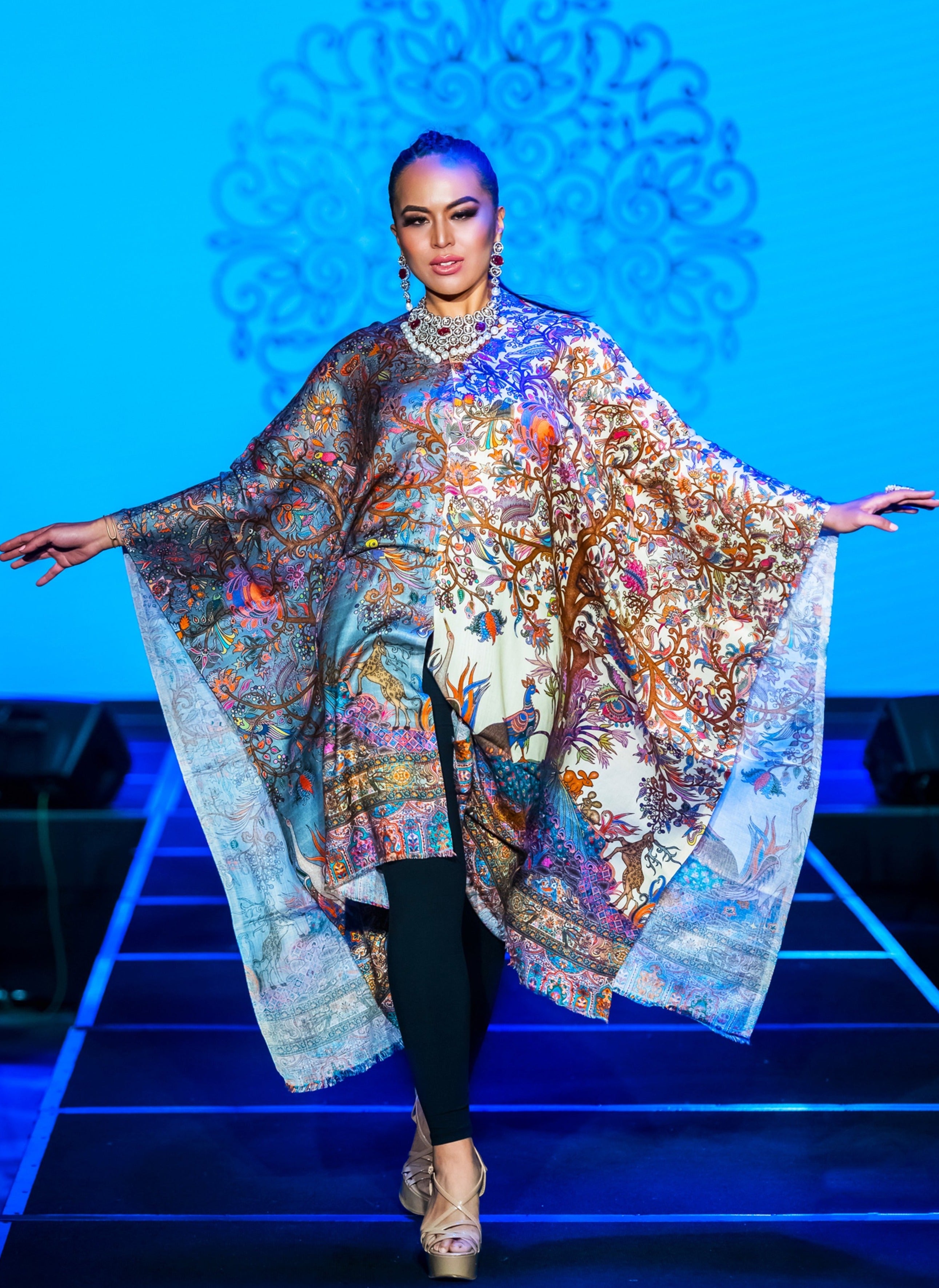 Tree Of Life Printed Shawl - The Pashm