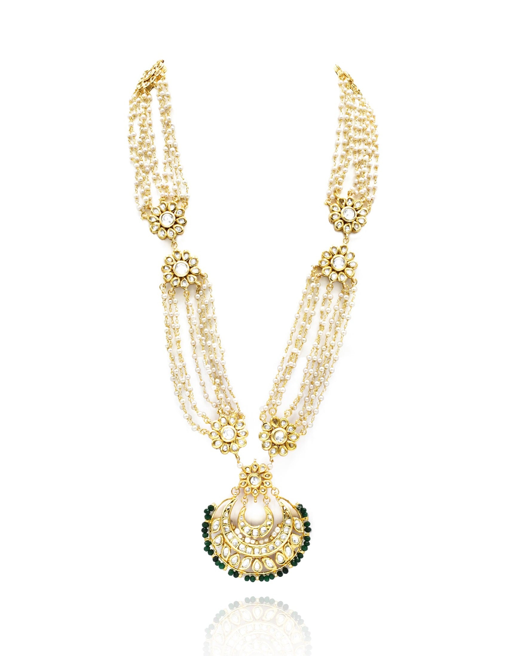 Nigaar Kundan Pendant Set - The pashm