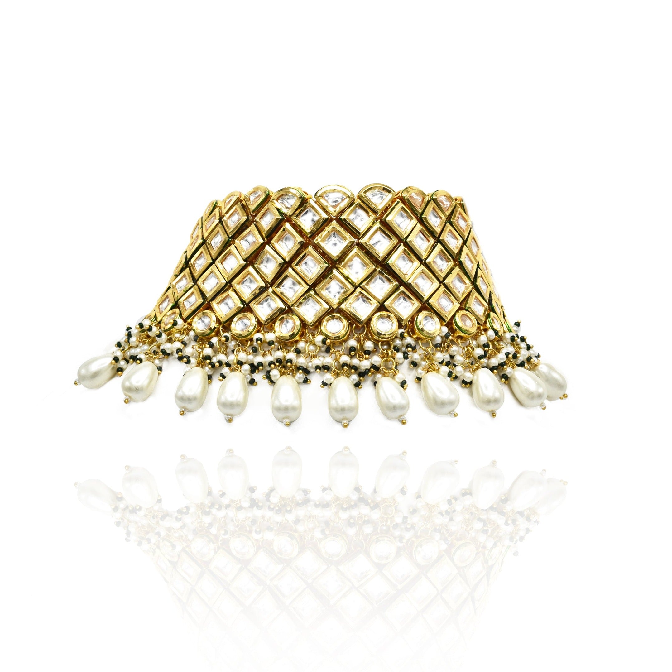 Chandni Pearl Kundan Choker - The Pashm
