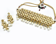 Chandni Pearl Kundan Choker - The Pashm