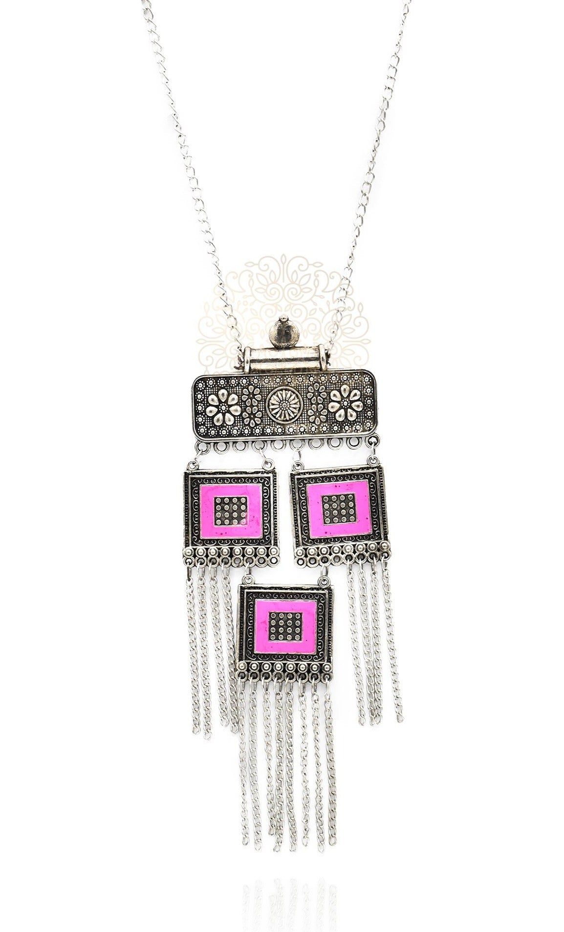 Thea Boho Metal Tassel Necklace