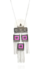 Thea Boho Metal Tassel Necklace