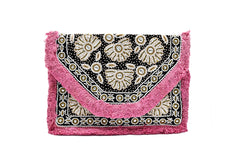 Clover Boho Embroidered Bead Bag - The Pashm