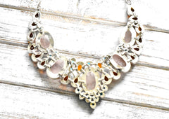 Rose Quartz Blue Topaz Necklace - The Pashm