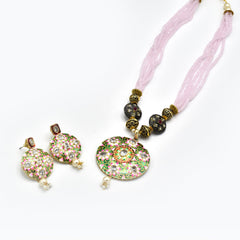Pushp Hand Painted Pendant Set - The Pashm