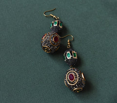 Pink Large Stone Pendant Set - The Pashm