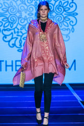 Tilla Floral Weave Border Wool Shawl - The Pashm