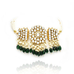 Sarojj Green Polki Choker Set - The pashm