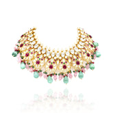 Afsha Kundan Polki Set - Gold - The Pashm