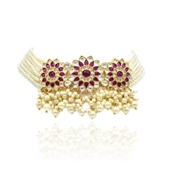 Naaima Polki Pearl Choker Set - The Pashm