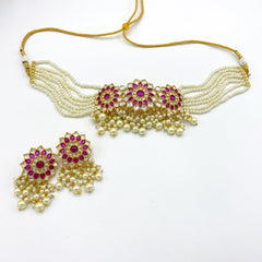 Naaima Polki Pearl Choker Set - The Pashm