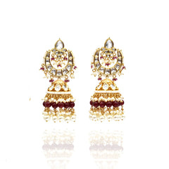 Farzeena Pearl Red Polki Set - The Pashm