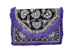 Clover Boho Embroidered Bead Bag - The Pashm