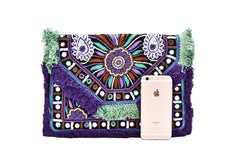 Delilah Boho Embroidered Fringe Bag - The Pashm