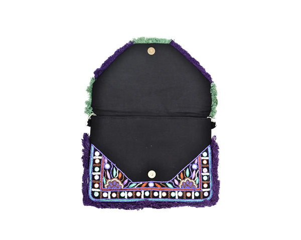 Delilah Boho Embroidered Fringe Bag - The Pashm