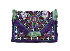 Delilah Boho Embroidered Fringe Bag - The Pashm