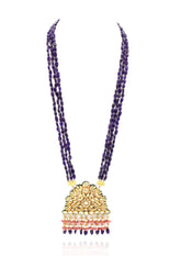 Marisa Purple Kundan Set - The Pashm