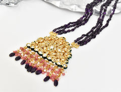 Marisa Purple Kundan Set - The Pashm