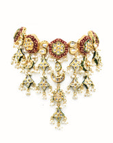 Nigar Enamel Kundan Choker Set - The Pashm
