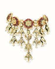 Nigar Enamel Kundan Choker Set - The Pashm