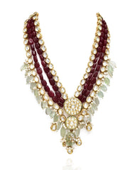 Falguni Kundan Fluorite Necklace Set - The pashm