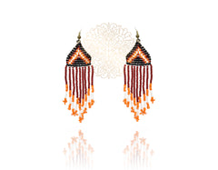 Zara Hand Knitted Bead Necklace - Pumpkin