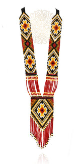 Zara Hand Knitted Bead Necklace - Pumpkin