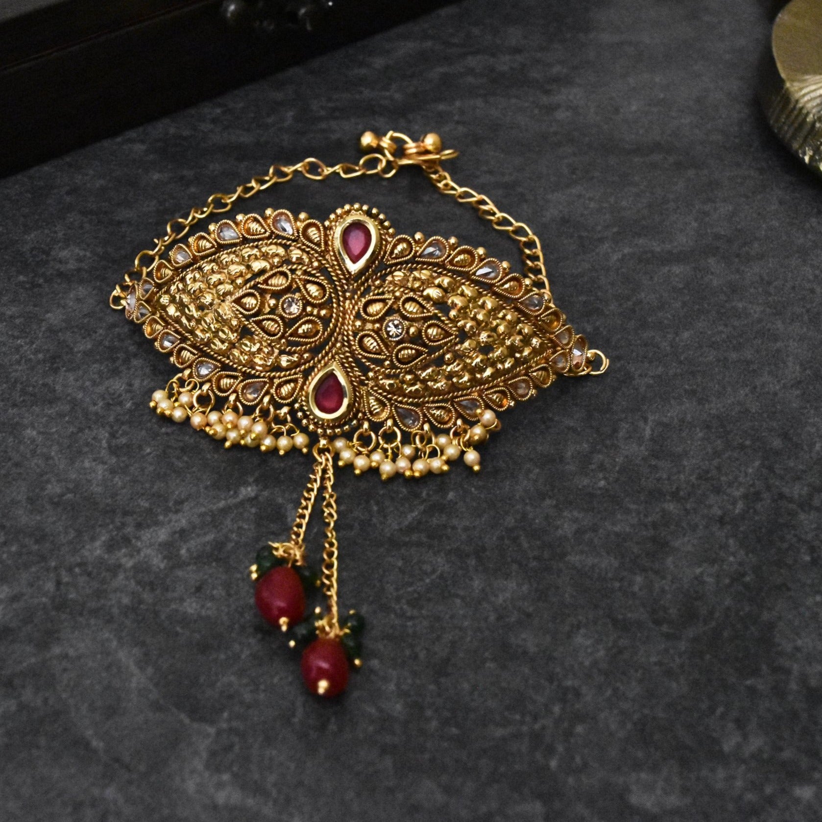 Antique Studded Tassel Armband - The Pashm