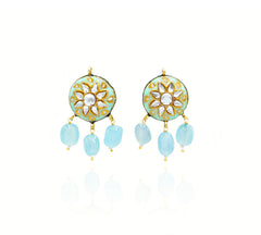 Shifa Teal Lac Beaded Set - The Pashm