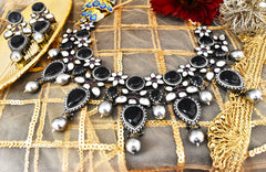 Victorian Blue Cabochon Pearl Necklace - The Pashm